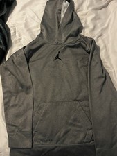 Air Jordan Boys Pullover Hoodie Carbon heather Gray Size Medium 10-12 