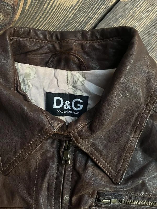 VTG DOLCE GABBANA MULTIPOCKET CARGO LEATHER JACKET MEDIUM - Image 4 of 4