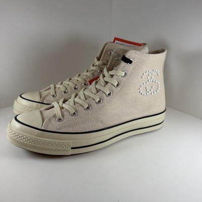 Size 9 - Stussy X Converse Development Sample Fossil Pearl Studs 70s Chuck Hi 