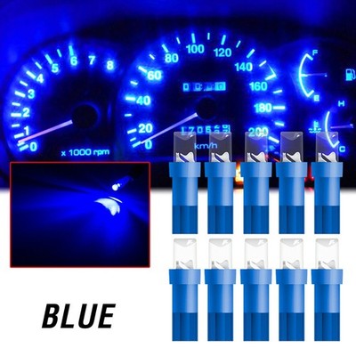 10x LED T5 W1.2W Tachobeleuchtung weiß 12V Glühbirne KFZ Armaturenbeleuchtung