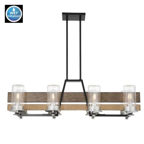 Minka Lavery 2768 Silver Creek 8 Light 39"W Linear Chandelier - Stone Grey / - Picture 5 of 5