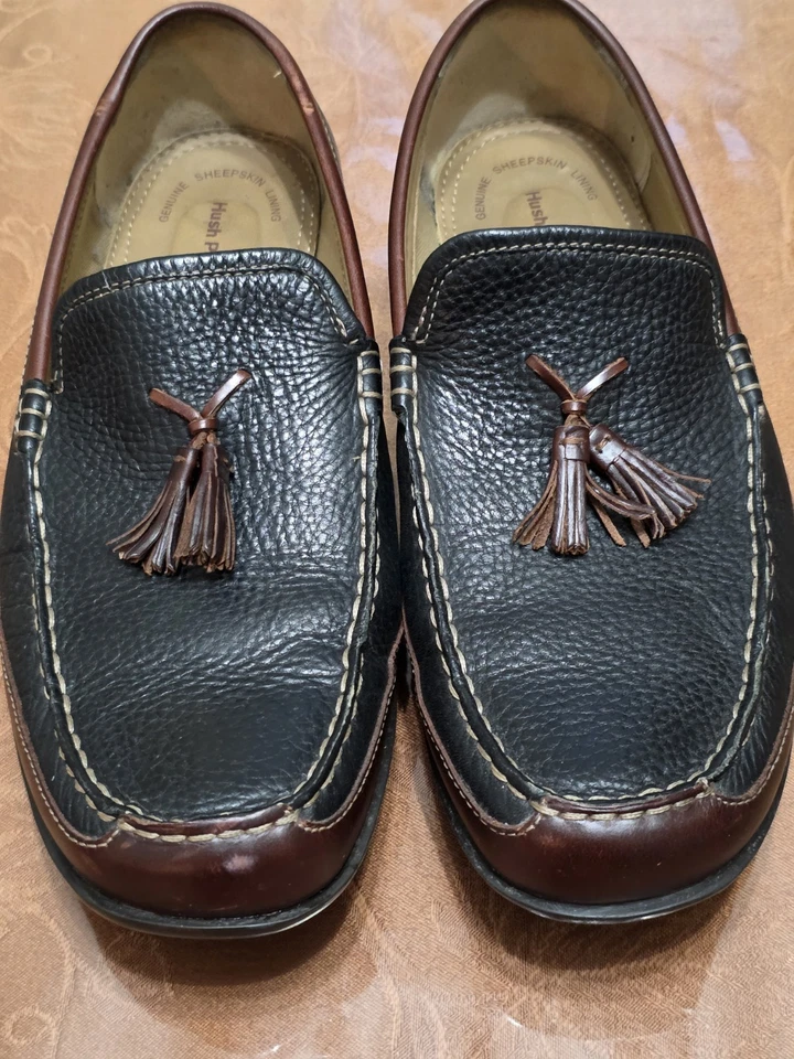 Hush Puppies Men's Size 12 Brown Leather Moccasin Slippers - Image 4 of 4