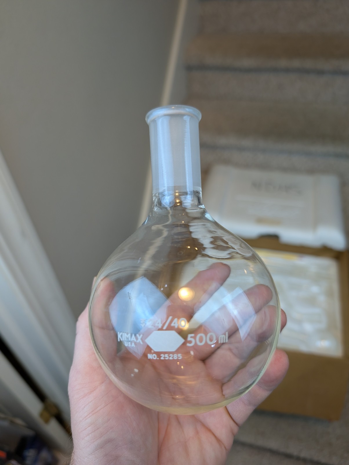 Vintage Kimble Kimax 33820 Organic Chemistry Kit Glassware Labset 5 Set flask 