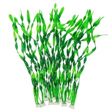 10 PCS Fish Tank Artificial Plant Aquarium Plastic Seaweed 23.5 Inch Green