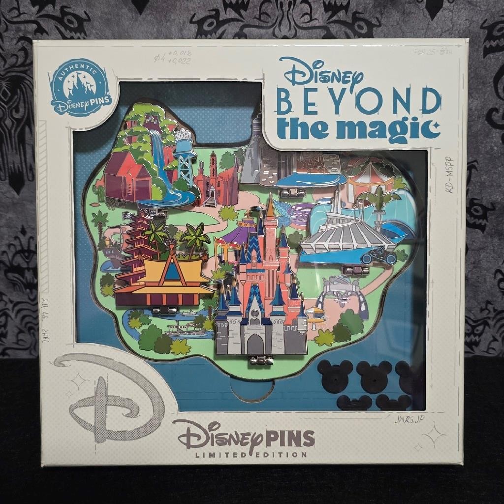 D23 Marketplace 2026 WDW Magic Kingdom Park Maps Jumbo Boxed LE 500 Disney Pin