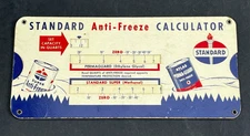Vintage Standard Oil Atlas Advertising Slide Rule Anti-Freeze Calculator