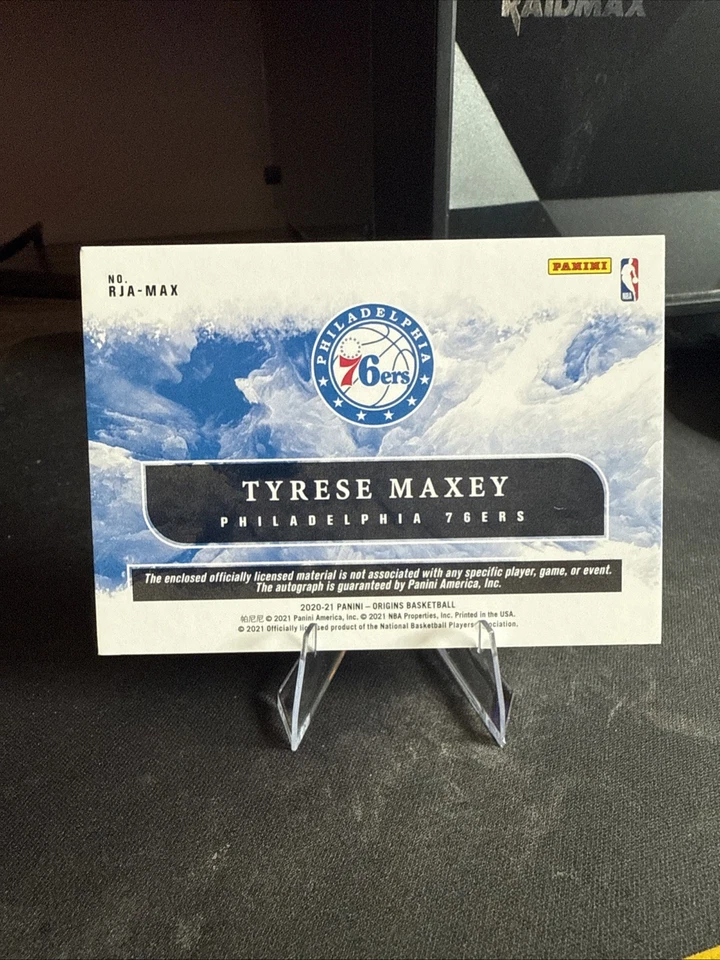 2020-21 Panini Origins Rookie Autographs Tyrese Maxey #RA-Max Patch Auto - Image 2 of 2