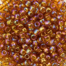 11/0 TOHO ROUND Transparent Rainbow Topaz Seed Bead 8g