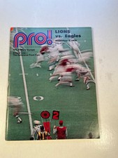1971 Detroit Lions Versus Philadelphia Eagles Program Very Good Condition
