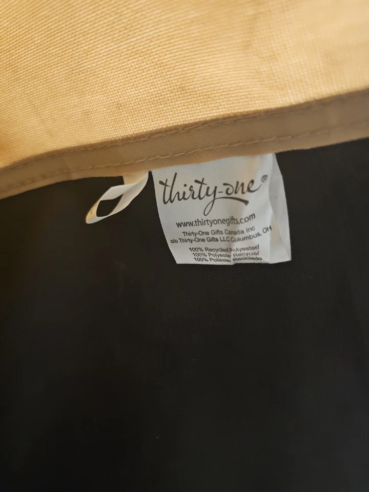 Thirty One GRL PWR 托特包黑色刺绣 31 个手柄帆布“女孩力量”状况极佳 — 第 4/4 张图片