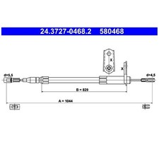 Handbremsseil hinten links für Mercedes SL R129 | 24403984