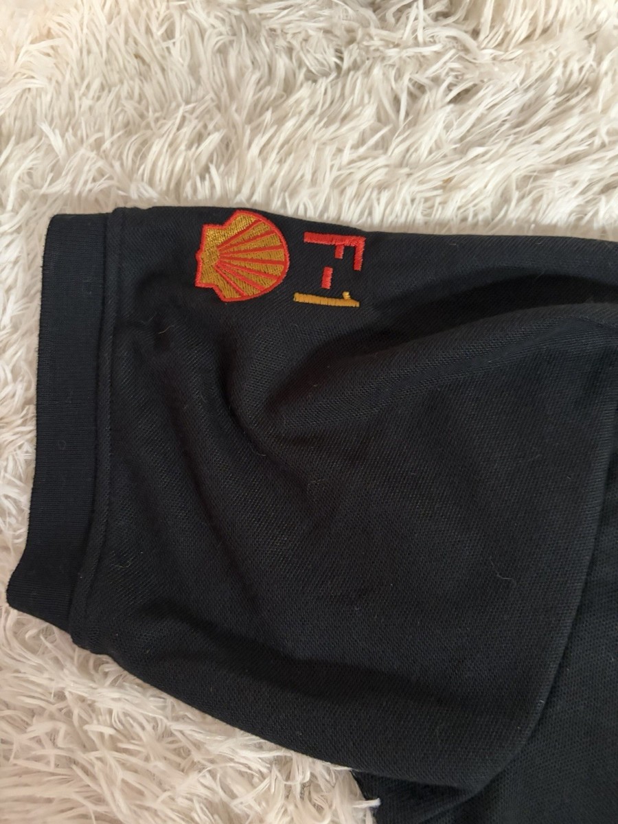 Vintage Ferrari Official Supplier Polo Shirt Men’s XL Black F1 Embroidered View 6