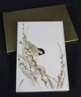 Vtg Otagiri Lacquerware Address Book in Box Pristine Unused Chickadee Japan Desk