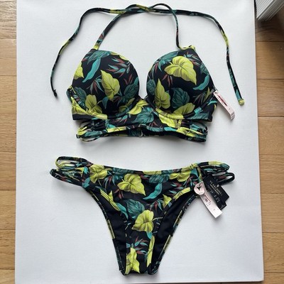 Victoria's Secret NWT Swim Bikini Set Long Bombshell Brazilian Bottom S Cup 32C
