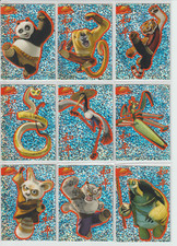Kung Fu Panda Sparkly Stickers Chase Complete Set S-1 through S-9