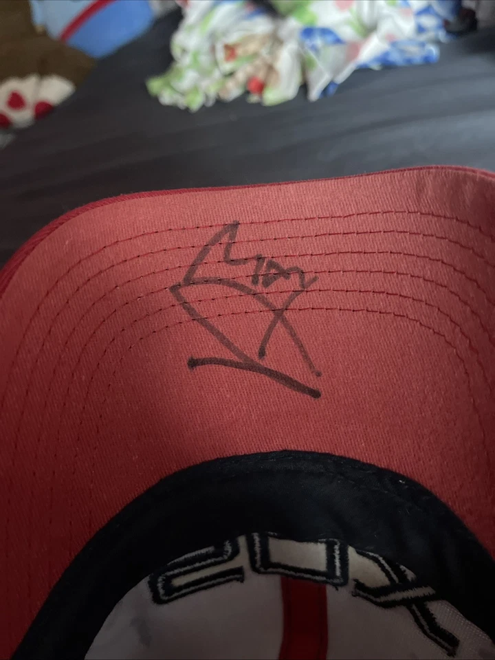 chapéu white sox assinado 2014 (robin ventura, adam dunn, gordon beckham e mascote) - Imagem 4 de 4