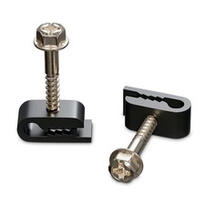 100 PCS Black Mini Electrical Wire Cable Clips 1/10 Inch 3 mm Screw Fastener