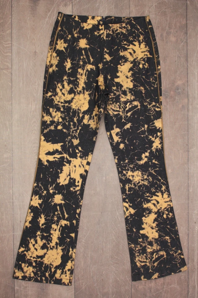 Pantalones de mezclilla Frederick's Of Hollywood de colección para mujer años 90 azul y dorado mancha talla 30 años 90 Y2K Foto 2 de 4