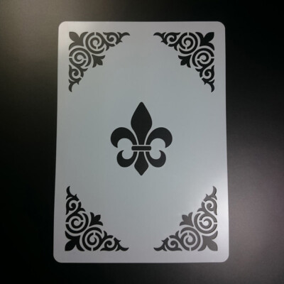 A4 Schablone Fleur de Lis Ornament Rahmen - BC432