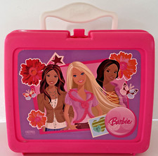 Barbie Lunchbox Collectible By Thermos,Pink With Flowers, B181 