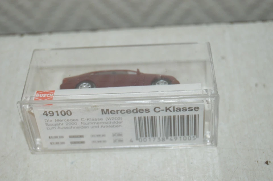 MINI  VOITURE  BUSCH MERCEDES CLASSE C   1/87 CAR/AUTO TRAIN HO NEUF 49100 - Photo 2/4