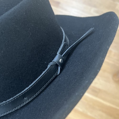Twister GAMBLER Black 100% Wool Comfort Felt Western Hat Men’s Size L , Large - Picture 4 of 4