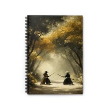 Artistic Samurai Spiral Notebook - Ruled Line, Journal, Sketchbook, Gift, ... 