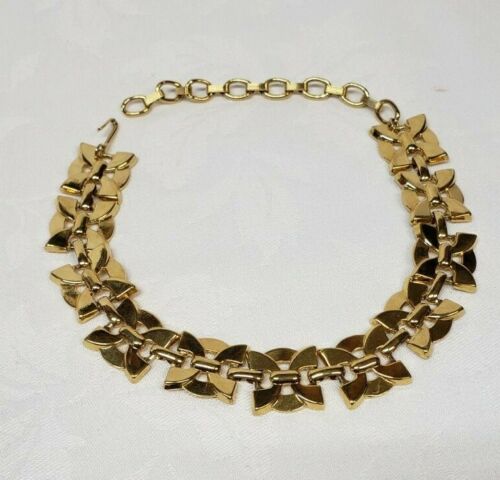  GORGEOUS VINTAGE CHAIN LINK GOLD TONE NECKLACE 14" - Bild 1 von 8