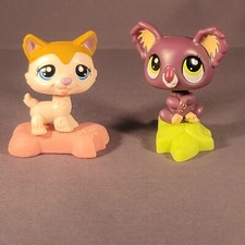 McDonald  s Toy Littlest Pet Shop Bobble Head   Huskey Dog  Purple Koala Bear