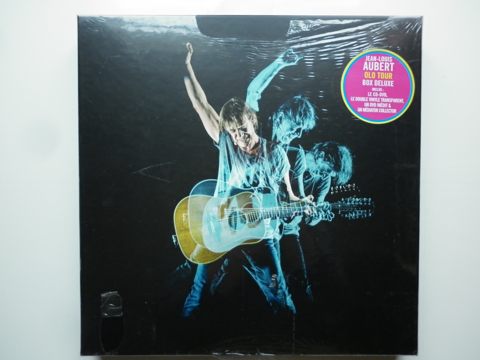 Jean-Louis Aubert coffret 2 vinyles + 1 cd + 2 dvd 33tours Olo Tour transparent