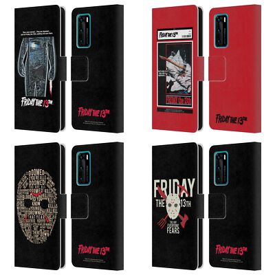 OFFICIAL FRIDAY THE 13TH 1980 GRAPHICS LEATHER BOOK CASE FOR HUAWEI PHONES 4