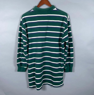 Polo Ralph Lauren Striped 3/4 Sleeve Polo Shirt Adult XL Green