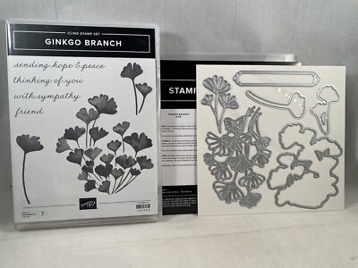 GINKGO BRANCH Stamp Set & Dies Stampin Up Thinking Of You Hope Peace J23