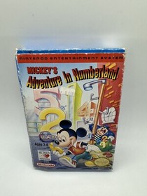Mickey's Adventure In Numberland Nintendo NES Complete CIB Poster Reg Card Rare!