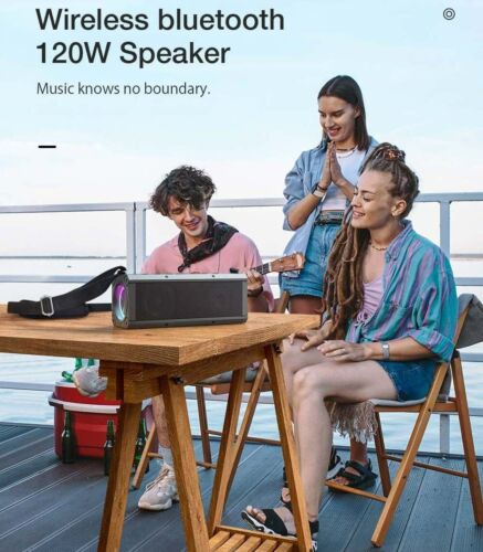 Altoparlanti Bluetooth Sistema di Altoparlanti Wireless Portatile con Luci Led Aux USB - Foto 2 di 19