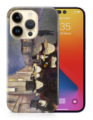 CASE COVER FOR APPLE IPHONE|EDVARD MUNCH - EVENING ON KARL JOHAN STREET ART