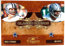 ROGER STAUBACH BOB HAYES 2007 Donruss Classics Classic Combos Gold #/100
