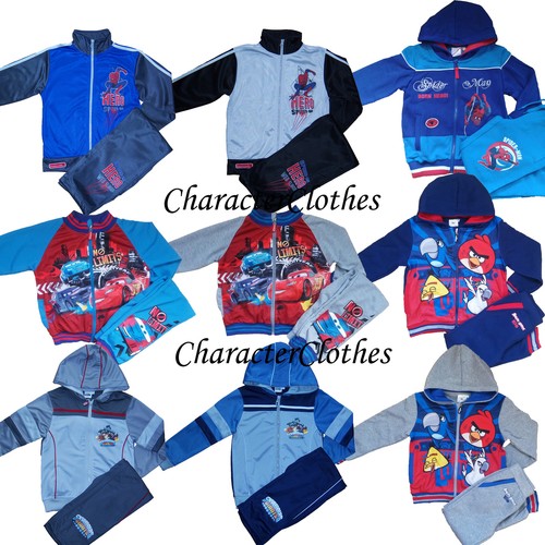 Boys SKYLANDERS SPIDERMAN ANGRY BIRDS Tracksuit Jogging Set Suit Outfit Age 2-12 - Picture 1 of 18