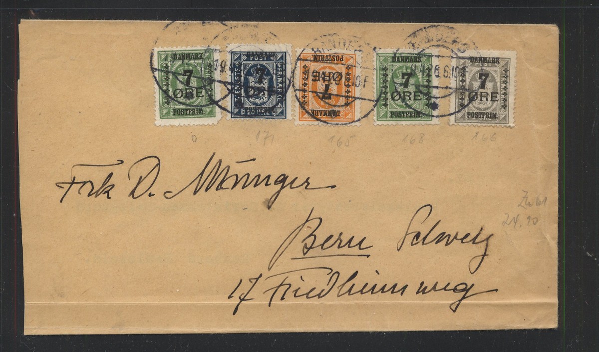 デンマークの落書き Denmark 185-86, 188-89,191 rare franking cover KL1116 | eBay