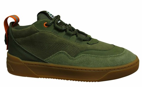 Puma CALI ZERO DEMI Militare Verde in Pelle Basse Con Lacci Scarpe Da  Ginnastica Da Uomo 372453 01 | eBay