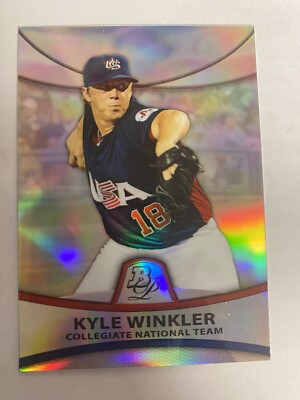 2010 BOWMAN PLATINUM PROSPECTS KYLE WINKLER THICK REFRACTOR PARALLEL #PP49 /999