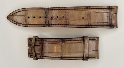 Authentic Arnold & Son Beige Leather Watch Strap 22/20 mm 75 + 114mm OEM