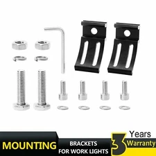 Pair Universal Mounting Brackets Adjustable Base Brackets for LED Pods Light Bar