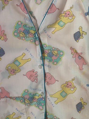 Pigiama Vintage Jm Creations Teletubbies Bottoni Top Pantaloni Needlecraft Made R.P. - Foto 15 di 22