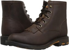 Ariat 254537 Unisex Kids Leather Work Bootie Brown Size 6 M