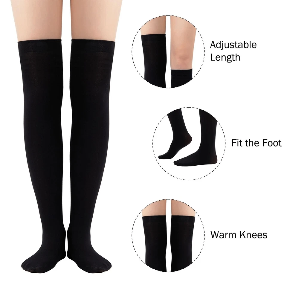 Century Star Thigh High Socks 3 Pairs High Socks Over the Knee for Women Trip... Foto 4 de 4