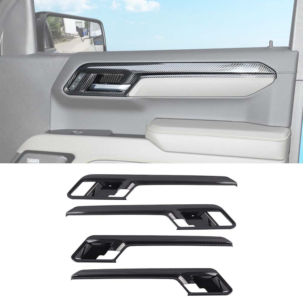 4 Coperture Maniglia Esterna Auto Cromate Per Chevrolet Silverado 1500 2014-2024 – ABS Con 2 Tasti