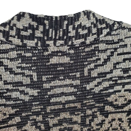 Chicos 3 Size XL Cardigan Ombre Knit Open-Front Maxi Metallic Luxurious Shimmer - Picture 11 of 11