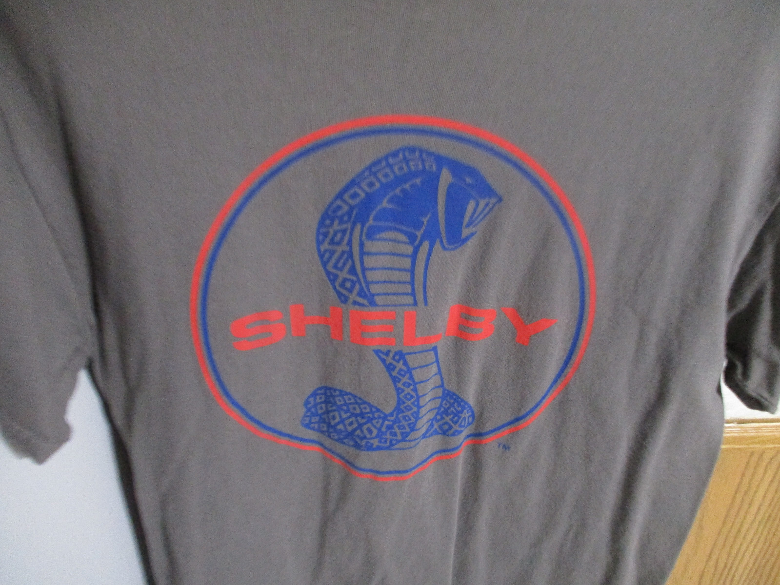 PONY Shelby Cobra camicia uomo grigio medio manica corta Ford Mustang casual logo maglietta