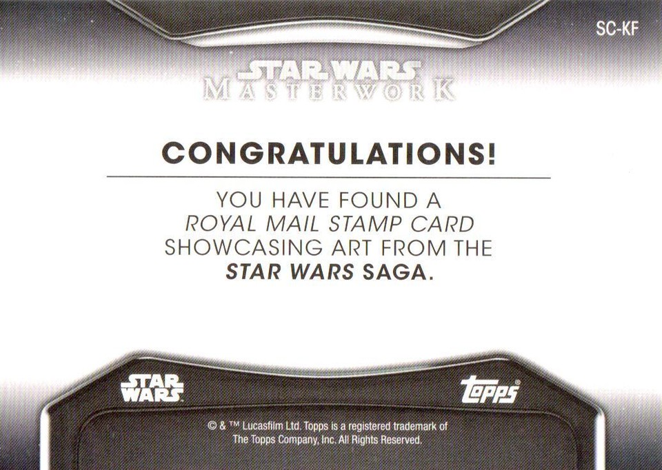 2021 Star Wars Masterwork Trading Card Postage Stamp Relic SCKF Kit Fisto eBay